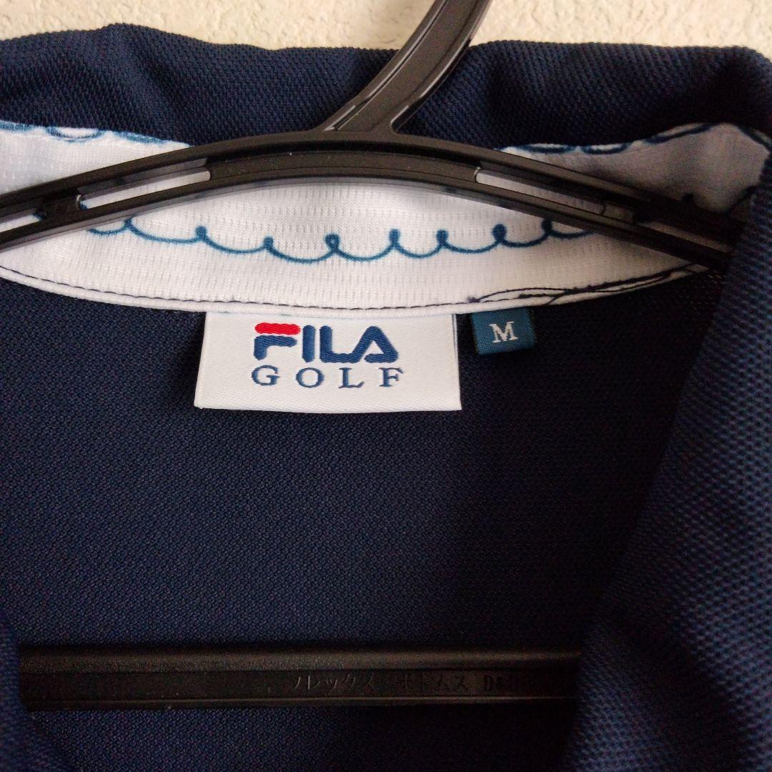 美品☆FILA ゴルフウェア 半袖 ワンピース　ボックスプリーツ　ネイビー　M