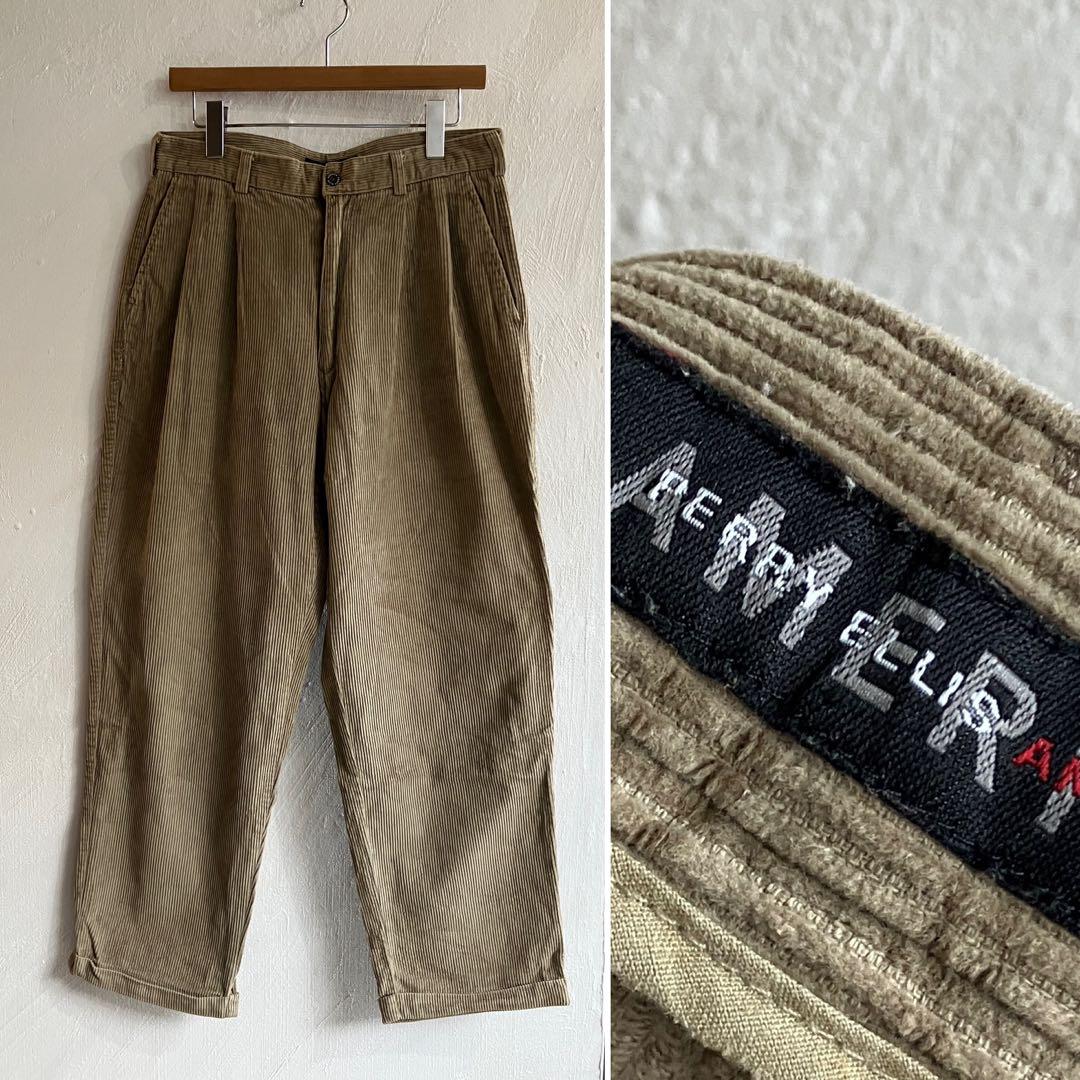 90S PERRY ELLIS ツータック コーデュロイパンツ ペリーエリス