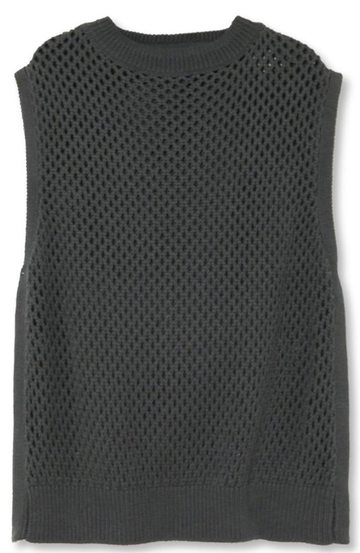 emmi atelier ノースリーブメッシュニット
