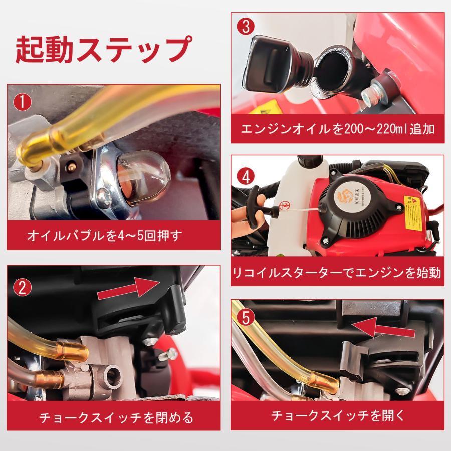 エンジン式耕運機 手押し耕うん機 排気量55cc耕幅38cm 耕深10-25cm
