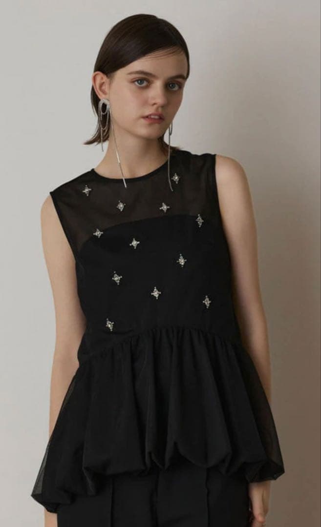 グレースコンチネンタル バルーンチュールトップ 36