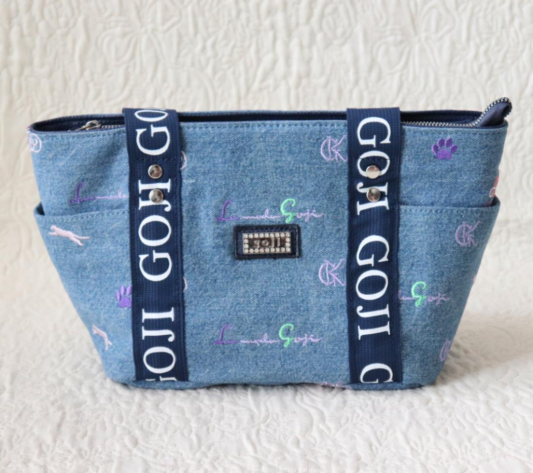新品タグ付き【伊太利屋 イタリヤ】Goji ロゴ刺繍 デニム トートバッグ