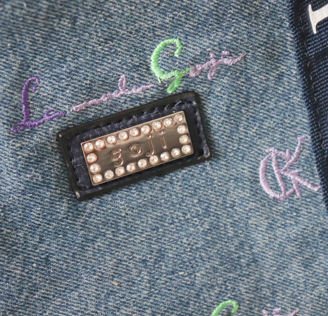新品タグ付き【伊太利屋 イタリヤ】Goji ロゴ刺繍 デニム トートバッグ