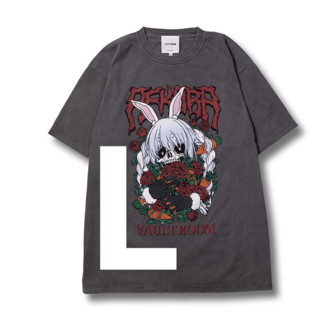 SKULL PEKORA TEE / CHARCOAL vaultroom
