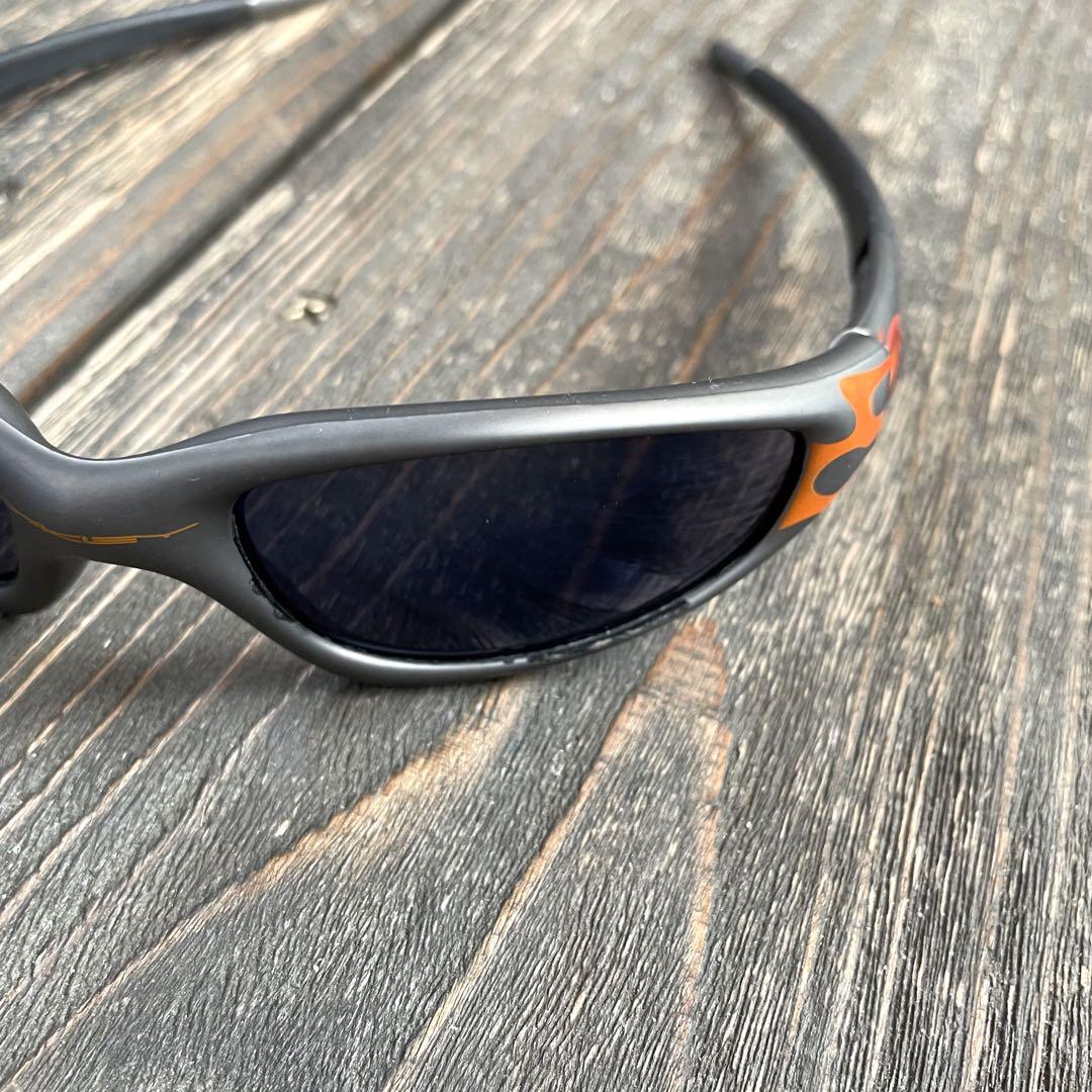 小物 Oakley straight jacket fire flame 90s
