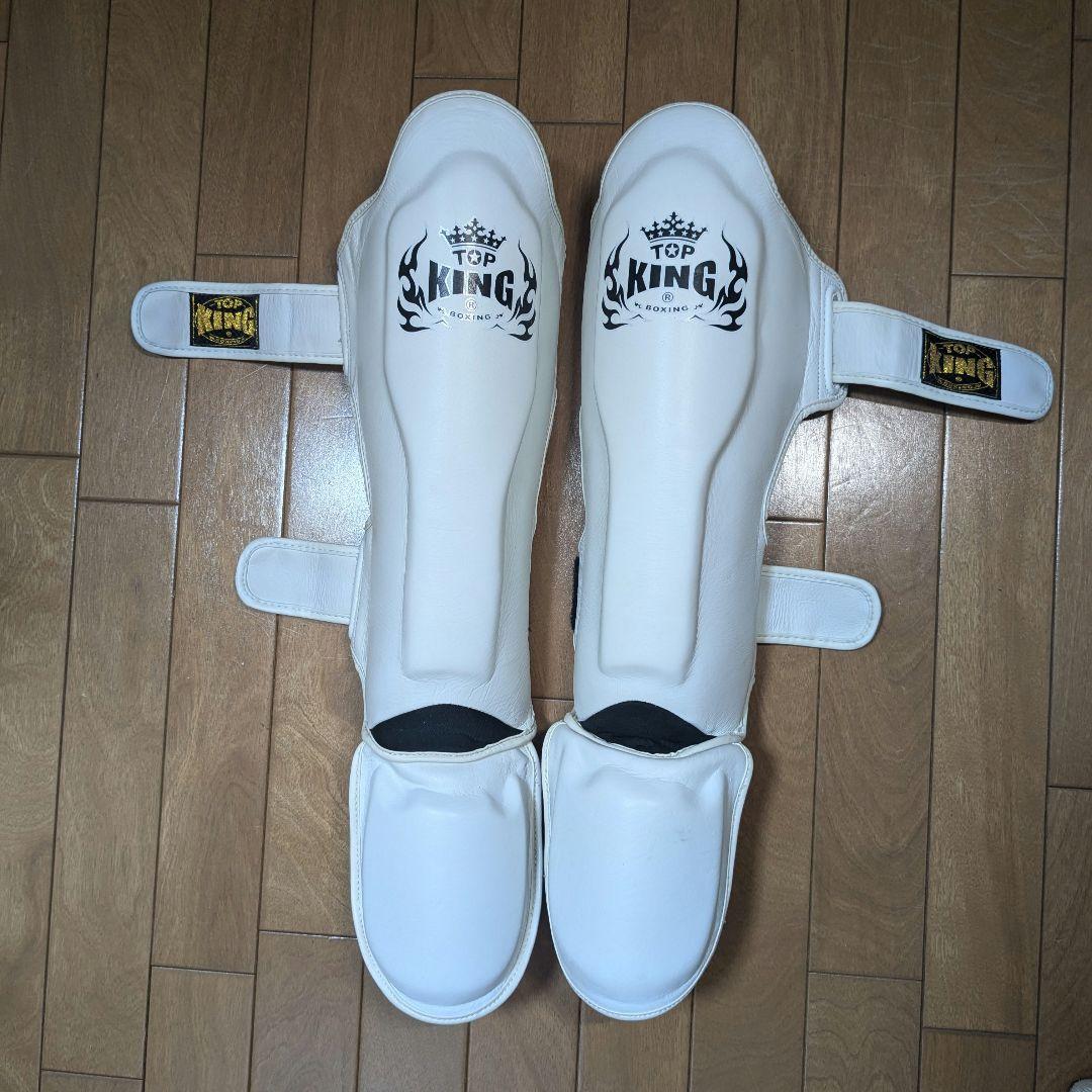 YA　TOP KING（トップキング）キックボクシング レガース  M 白