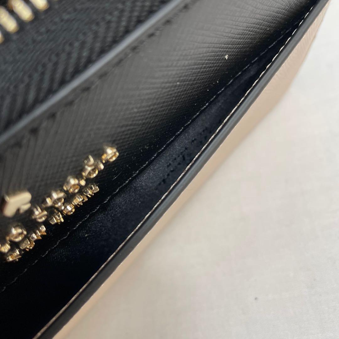 【新品】ケイトスペードkate spade 長財布バイカラー黒ベージュ　ジッピー