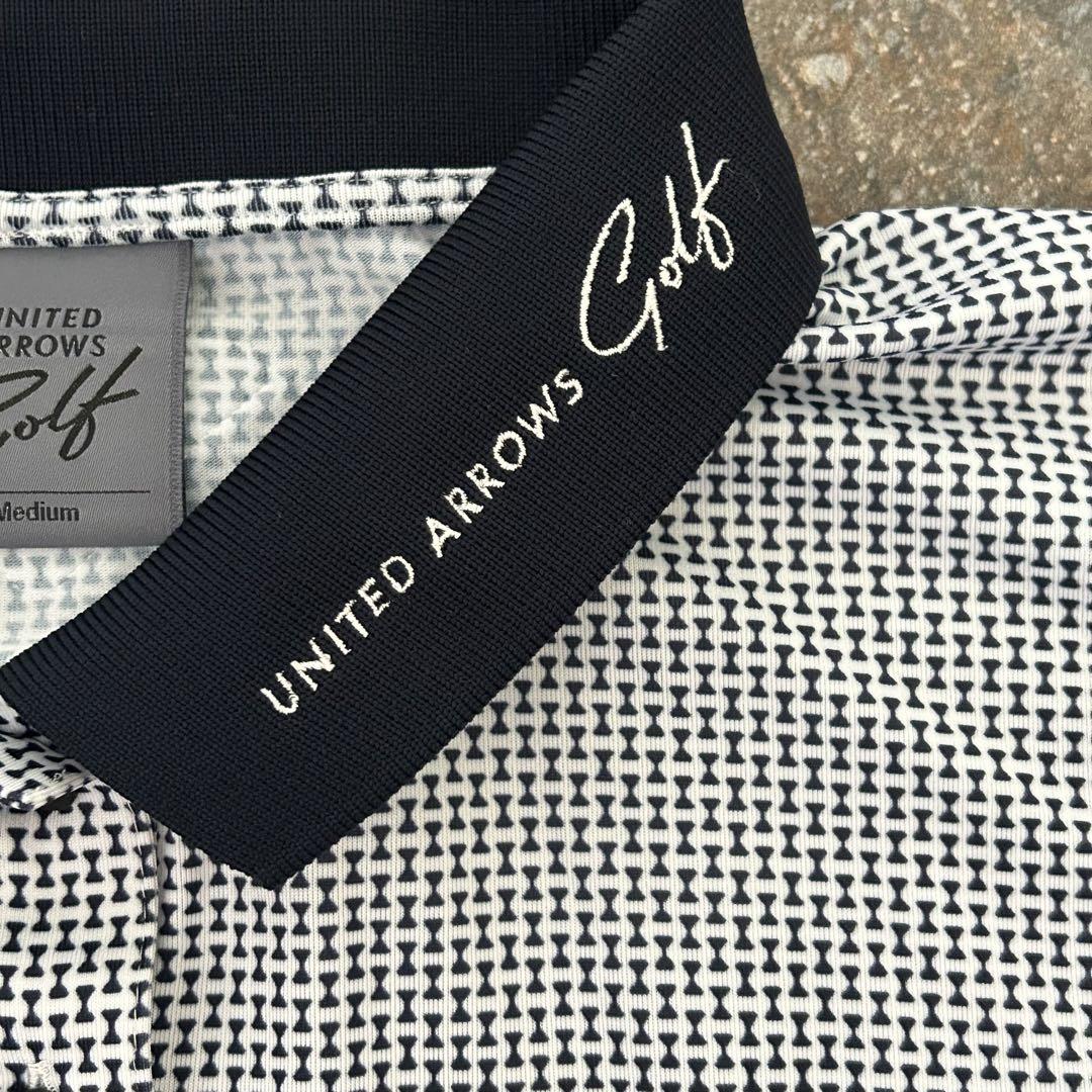 UNITED ARROWS GOLF ノースリーブ ポロシャツ　総柄