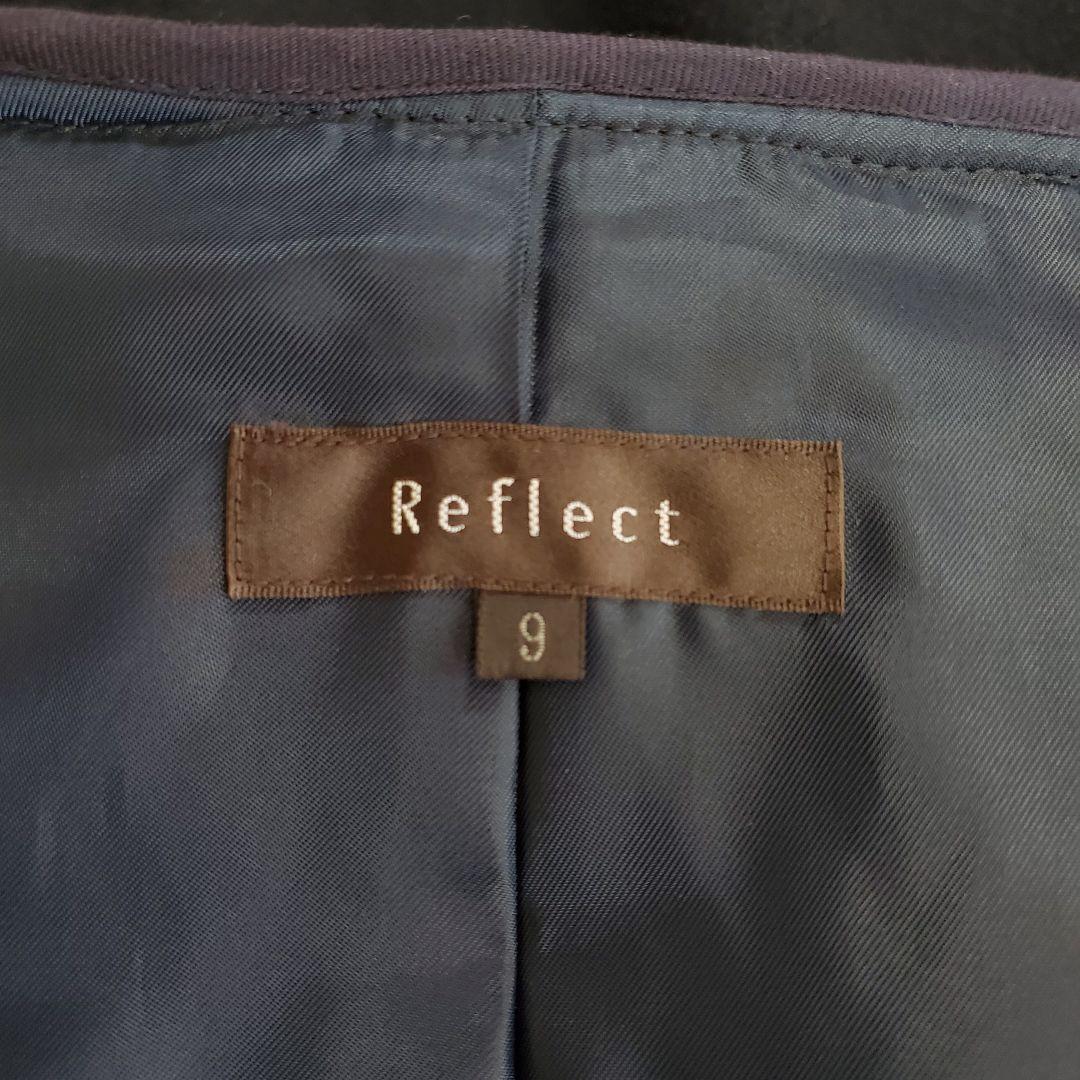 美品 毛100% reflect ダッフルコート ネイビー 濃紺 ロング