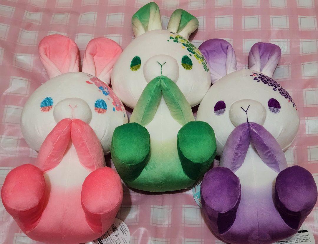 花兎　BIGぬいぐるみ　GiGO限定　さくら あじさい よつば GIGO限定 花兎 BIGぬいぐるみ 3種セットa - ぬいぐるみ