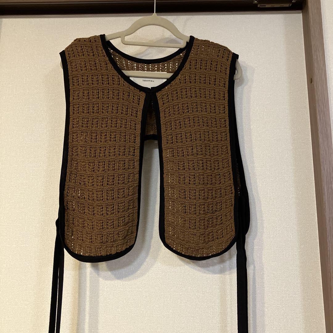 todayful コードヤーンパイピングベスト ブラウン 美品】 todayful コードヤーンパイピングベスト ブラウン - メルカリ