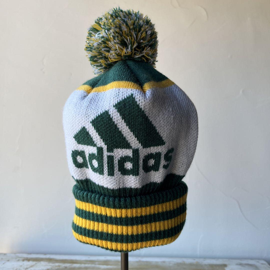 アディダス　ニットキャップ　90s 80s 90s adidas アディダス ニット キャップ 古着 ヴィンテージ