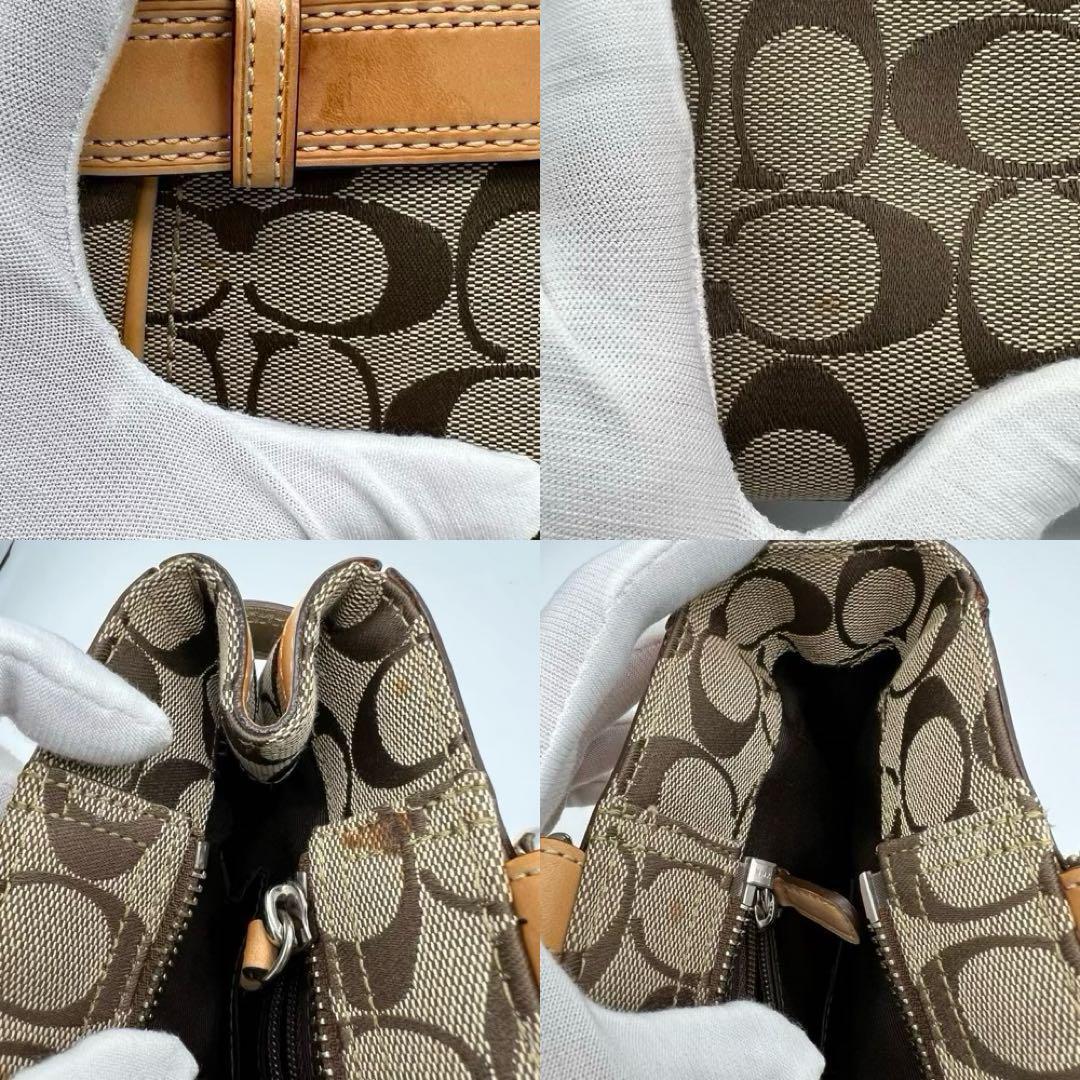 良品】COACH シグネチャー ハンプトンズ キャリーオール