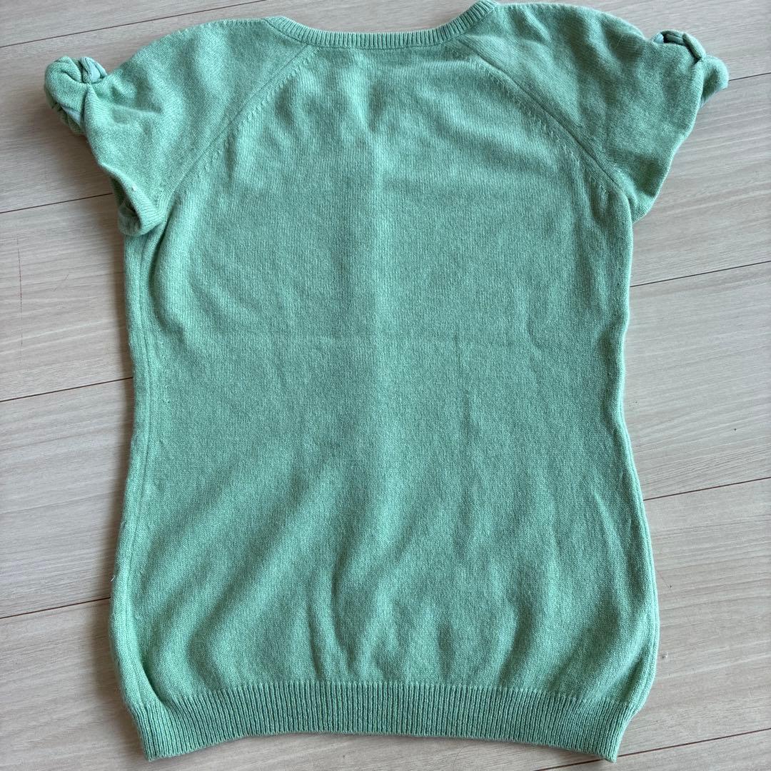 MOSCHINO 半袖カーディガン ライトグリーン MOSCHINO 半袖カーディガン ライトグリーン