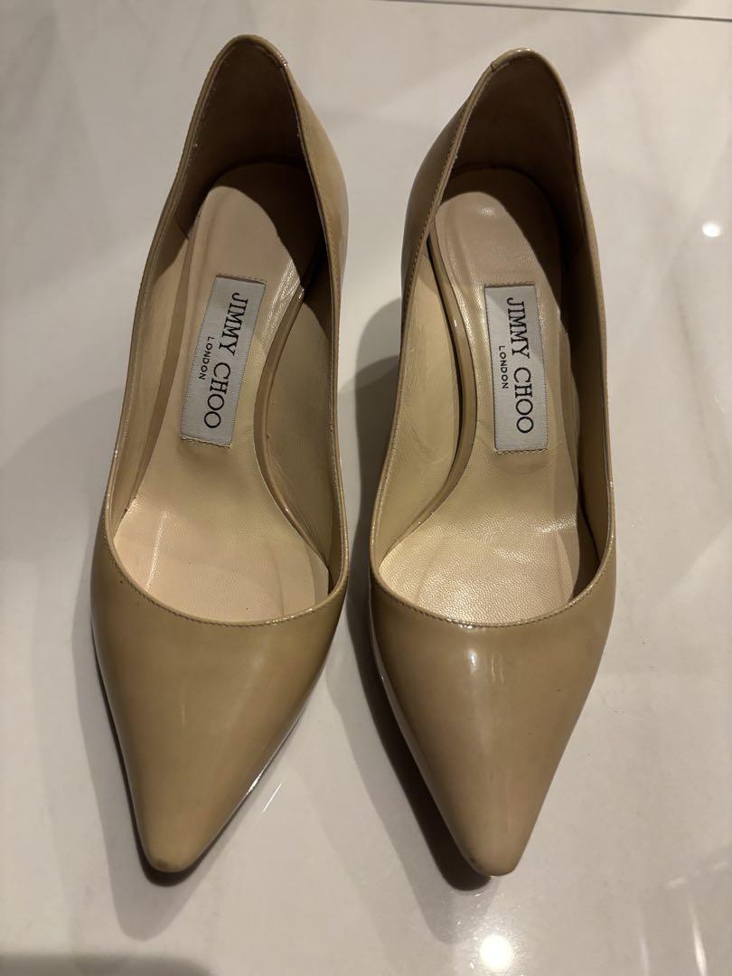 JIMMY CHOO(ジミーチュウ) ポインテッドトゥ パンプス ベージュ