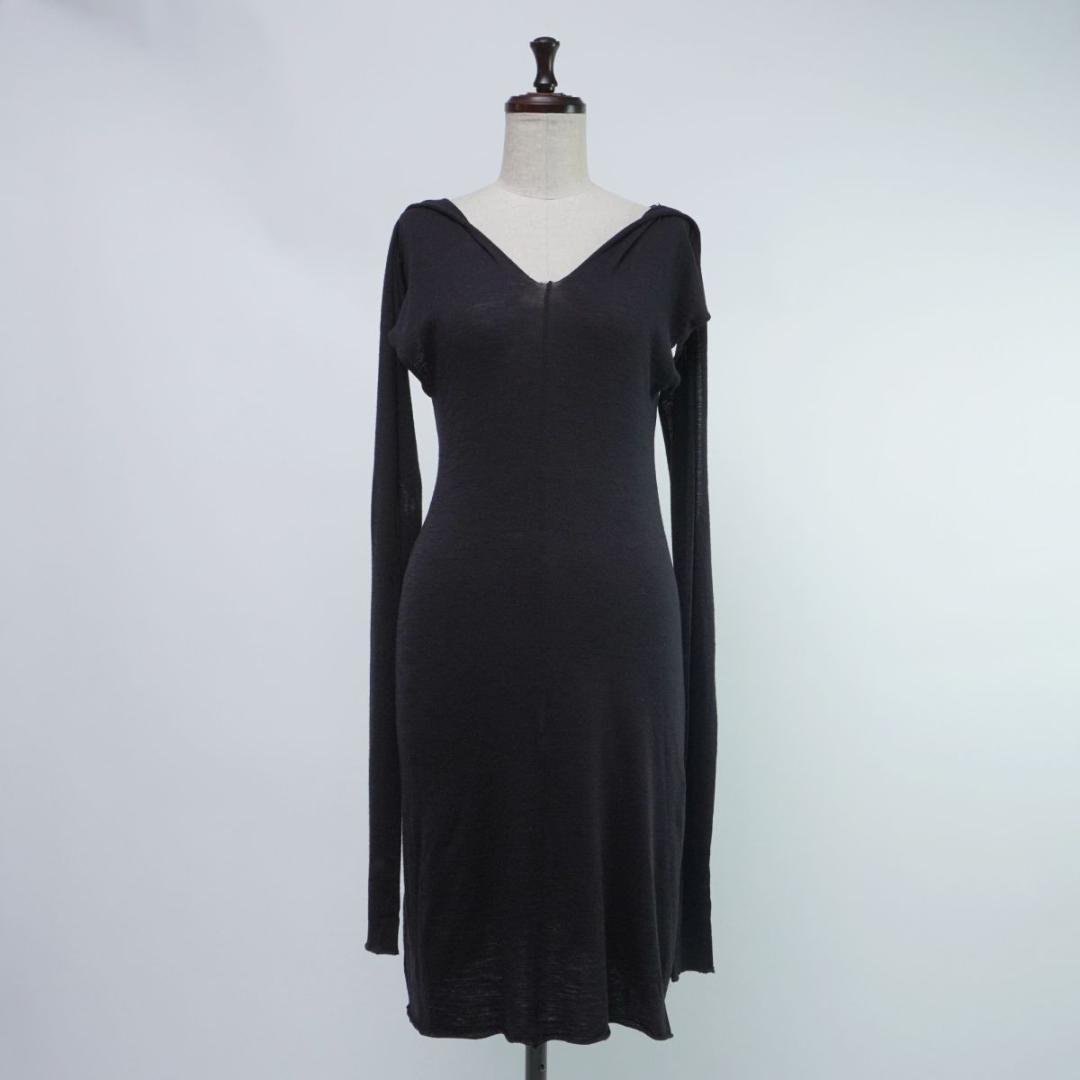 美品 hache オープンショルダー タイトワンピース 黒 サイズ40