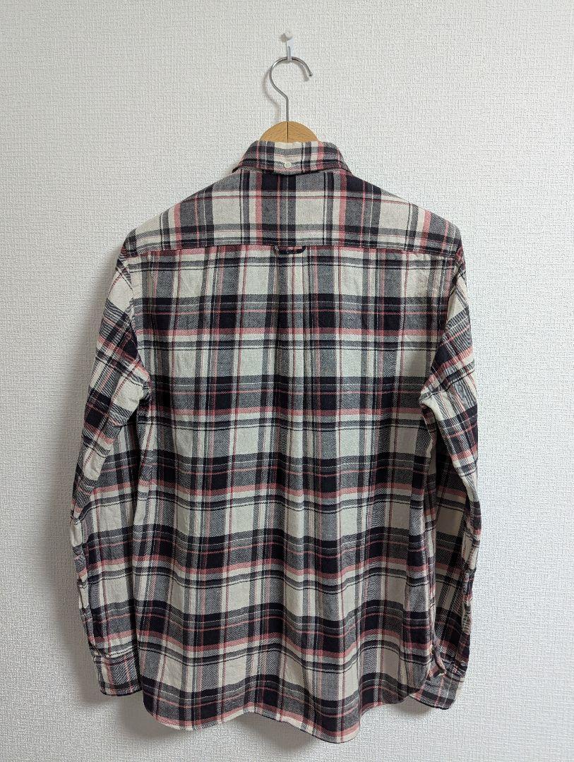 美品　BEAMS+　シャツ　コットンリネン　ツイル　ボタンダウン　チェック