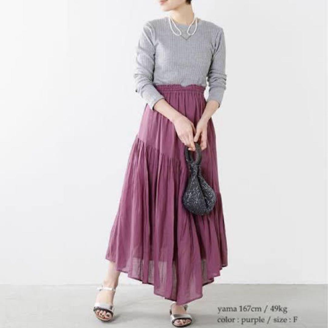 美品 ヌキテパ ne Quittez pas コットンボイルパネルロング 美品 ヌキテパ ne Quittez pas コットンボイルパネルロング