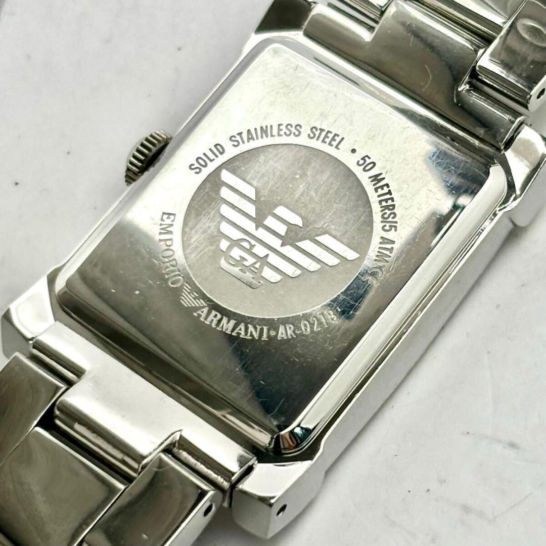 【希少品　美品　新品電池】3042 EMPORIO ARMANI メンズ腕時計 新品電池】Emporio Armani クロノグラフ メンズ シルバー 腕時計