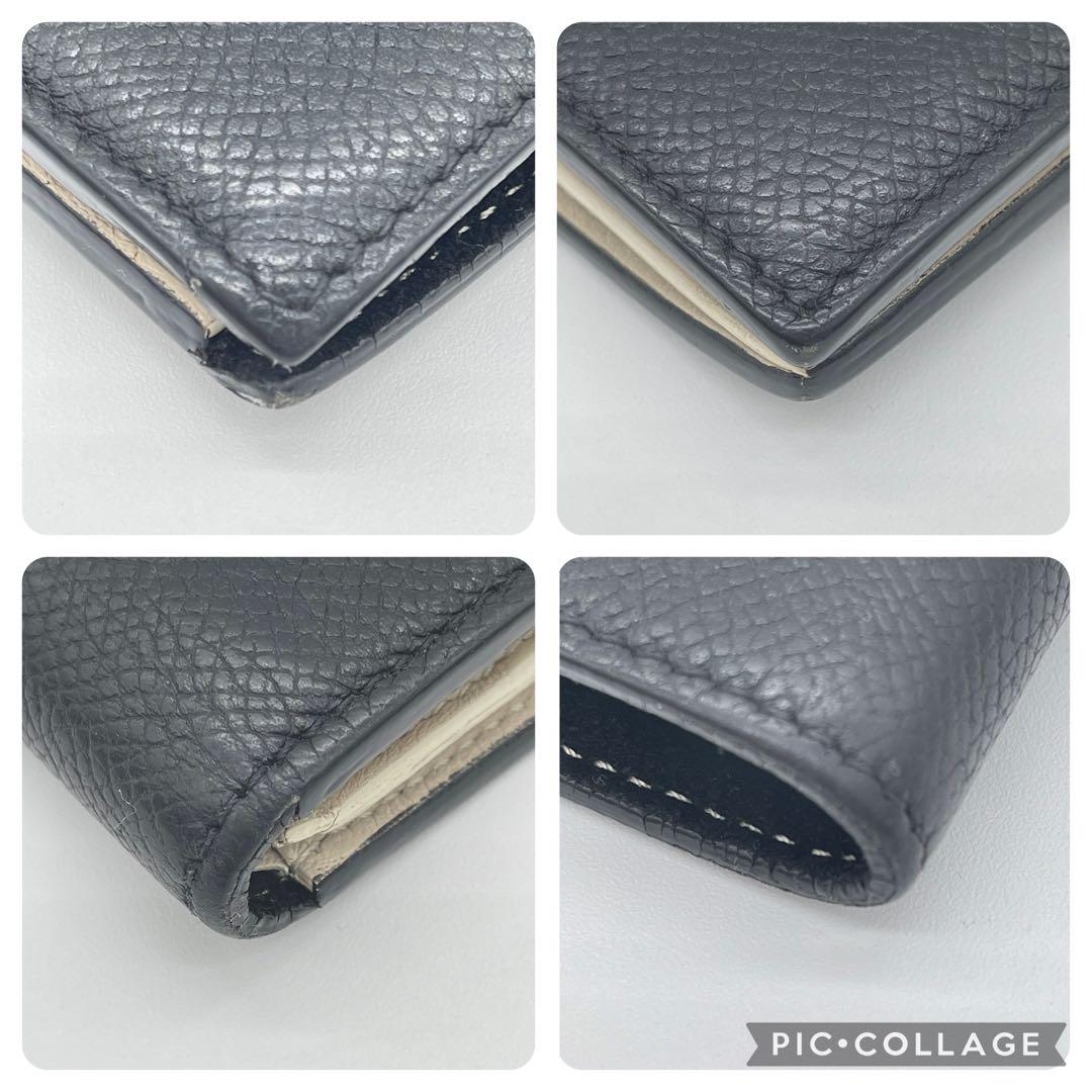 CELINE セリーヌ 人気 バイカラー ストラップ コンパクト財布 CELINE セリーヌ コンパクト ストラップ 二つ折り財布 バイ
