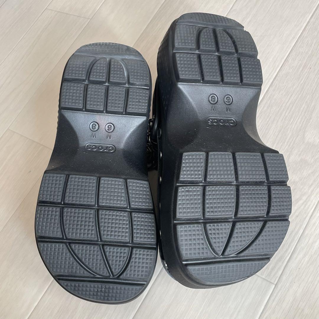 靴 crocs Stomp Embellished Clog Black 24cm