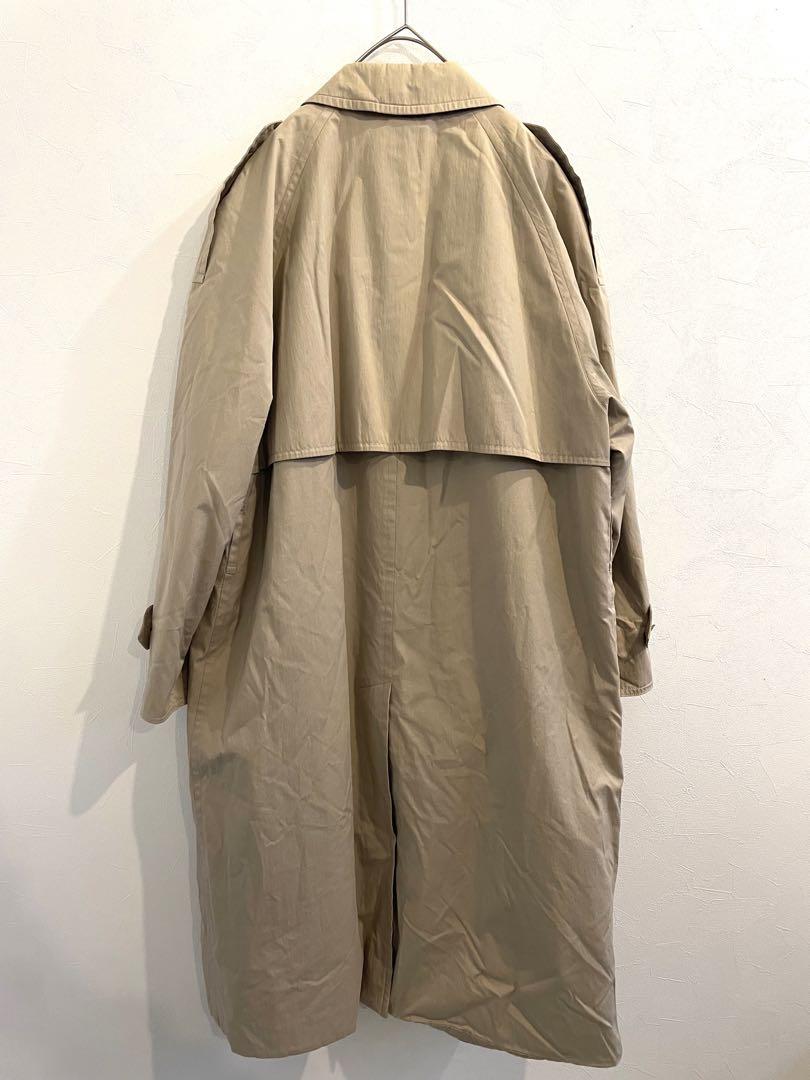 90s　BURBERRYS　バーバリー　ステンカラーコート　ベージュ　M相当