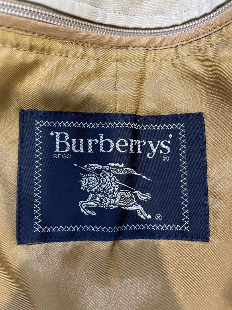90s　BURBERRYS　バーバリー　ステンカラーコート　ベージュ　M相当