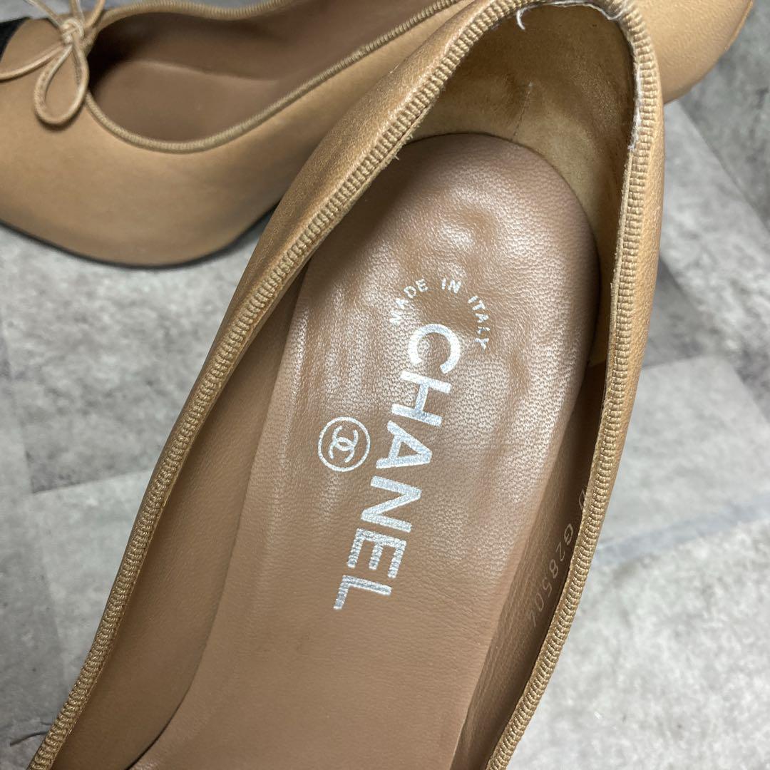 【美品・良品】✨CHANEL バイカラー　ハイヒールパンプス　ココマーク37.5