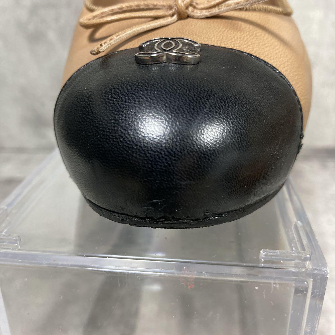 【美品・良品】✨CHANEL バイカラー　ハイヒールパンプス　ココマーク37.5