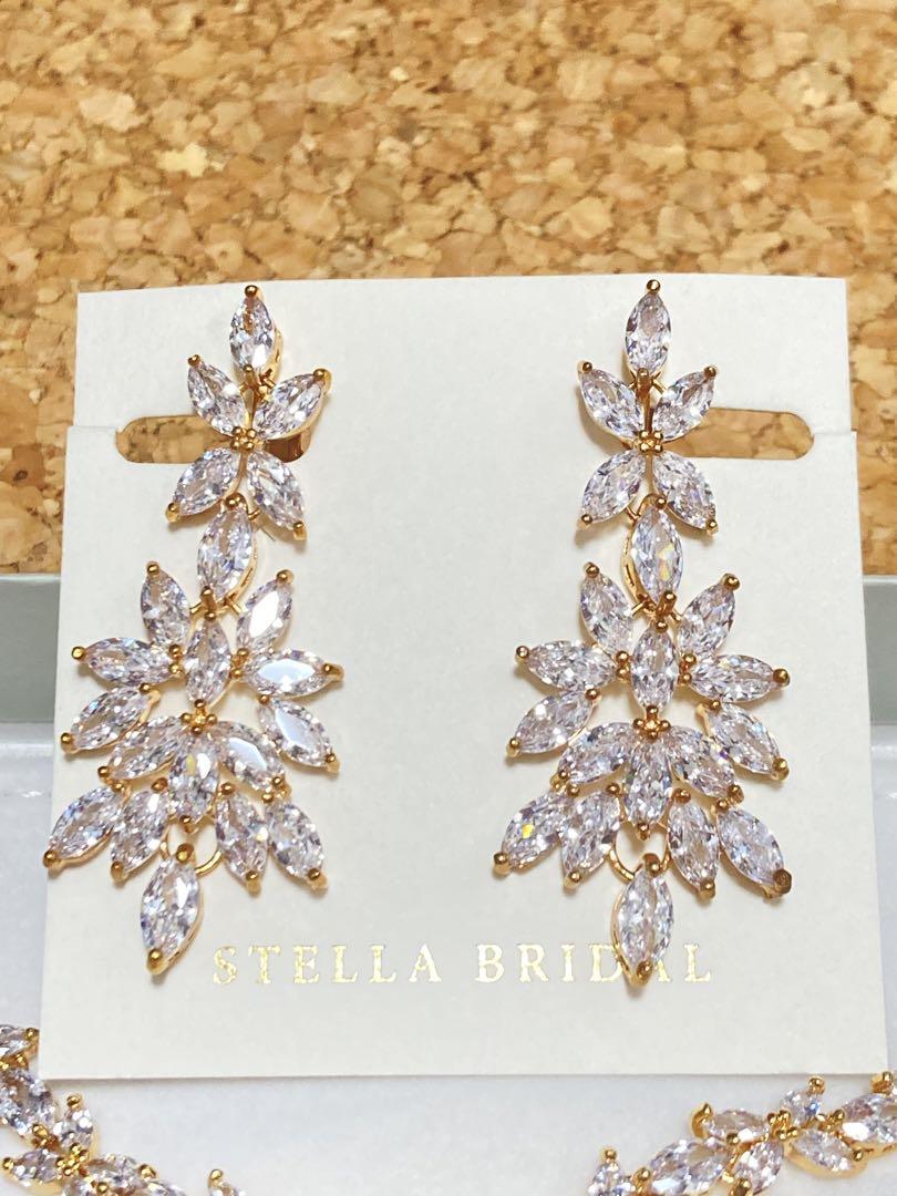 美品 STELLA BRIDAL ネックレス＆イヤリングセット