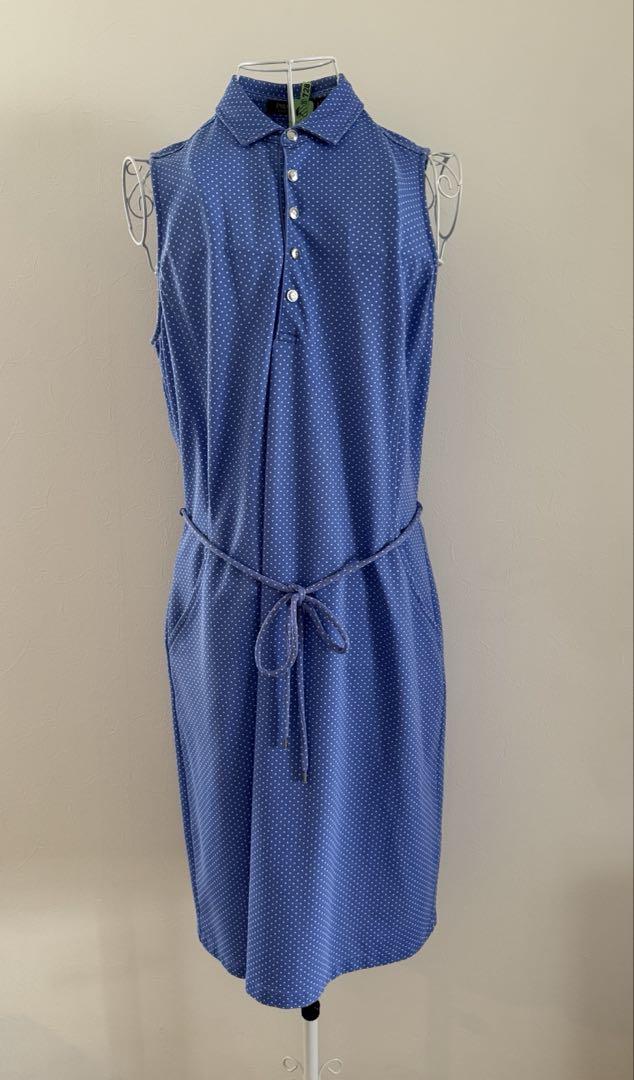 ネイビー ノースリーブポロワンピース　POLO GOLF WOMEN NO SLEEVE POLO ONE PIECE〈ノースリーブポロワンピース_