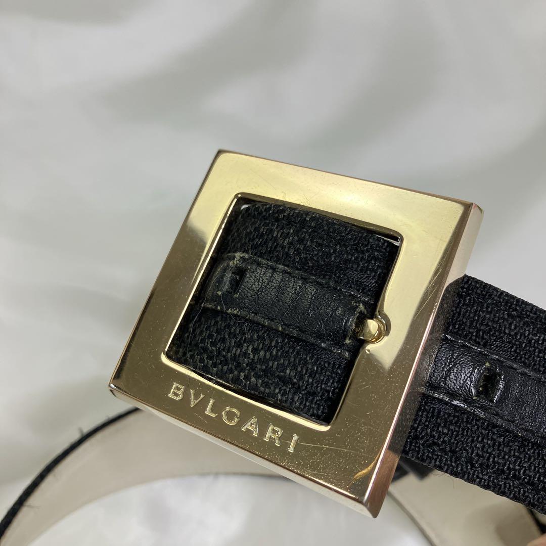 BVLGARIブルガリ　ロゴベルト　ゴールドバックル　レザーベルト