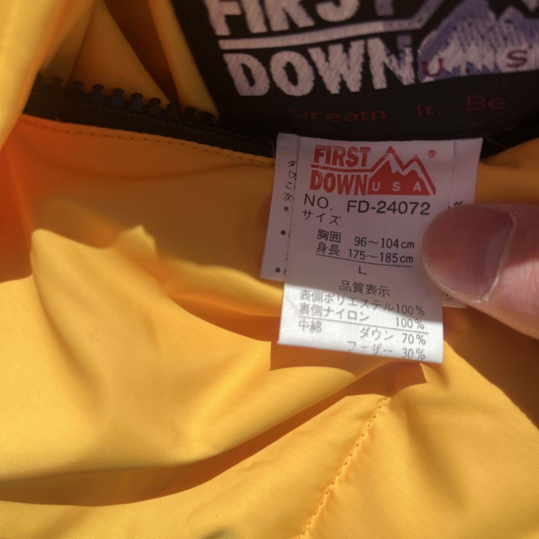 FIRST DOWN ファーストダウン 肉厚 リバーシブル ダウンベスト L