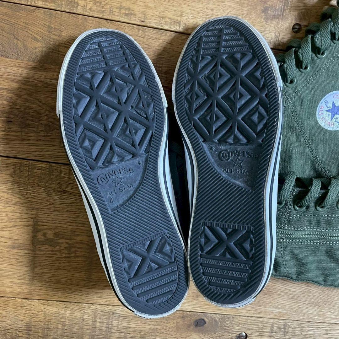 コンバース　21ホール　XX−HI　ハイカットスニーカー　ロングブーツ　カーキ