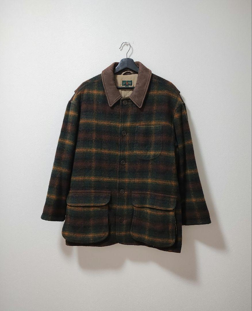 ジャケット・アウター 90's J.Crew Tartan Check Wool Coat M