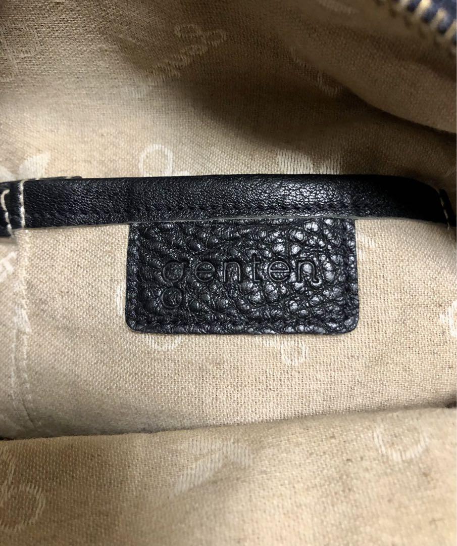 genten attivo 2way レザー ショルダー ハンド バッグ