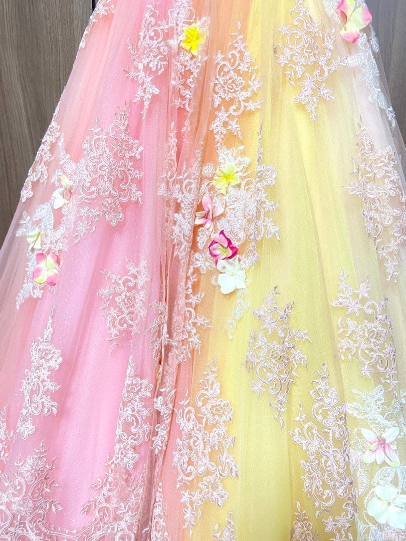 ニコル カラードレス ウェディング レインボー ピンク オレンジ 9-13号 ニコル カラードレス ウェディング レインボー ピンク オレンジ 9-13号