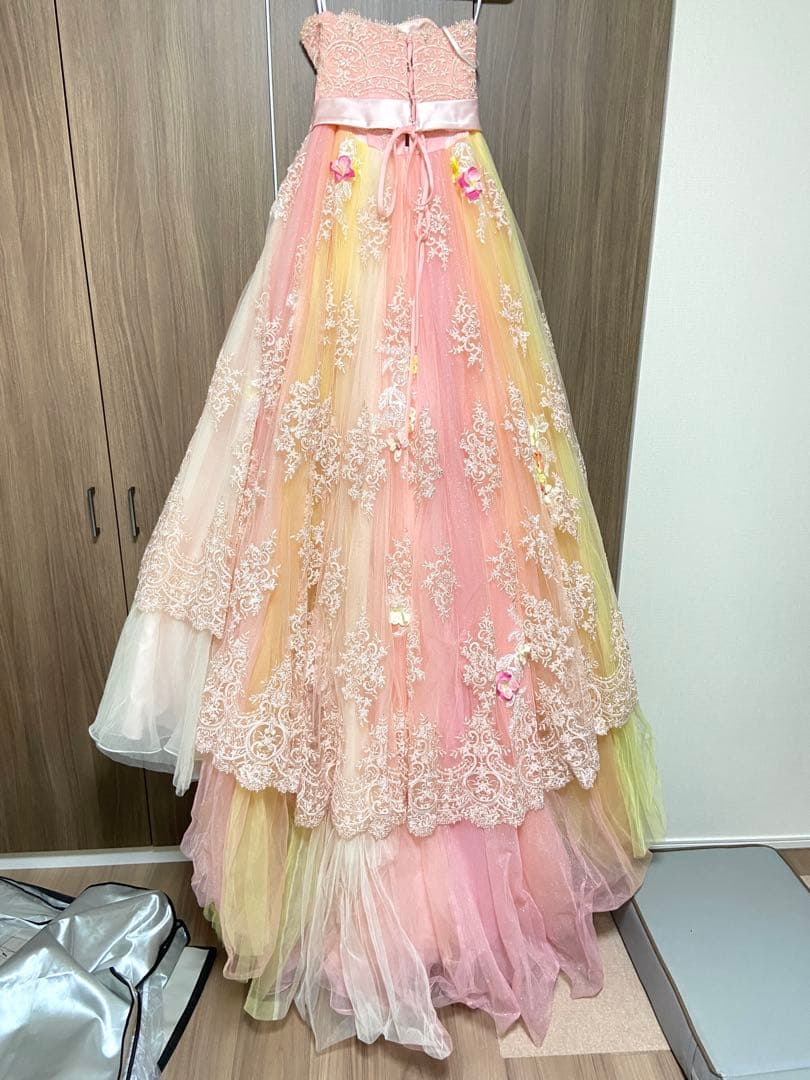 ニコル カラードレス ウェディング レインボー ピンク オレンジ 9-13号 ニコル カラードレス ウェディング レインボー ピンク オレンジ 9-13号