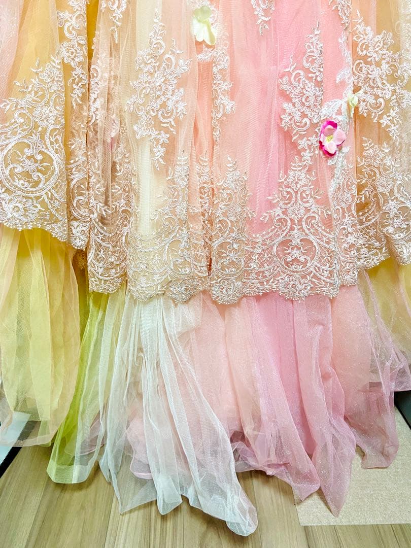 ニコル カラードレス ウェディング レインボー ピンク オレンジ 9-13号 ニコル カラードレス ウェディング レインボー ピンク オレンジ 9-13号