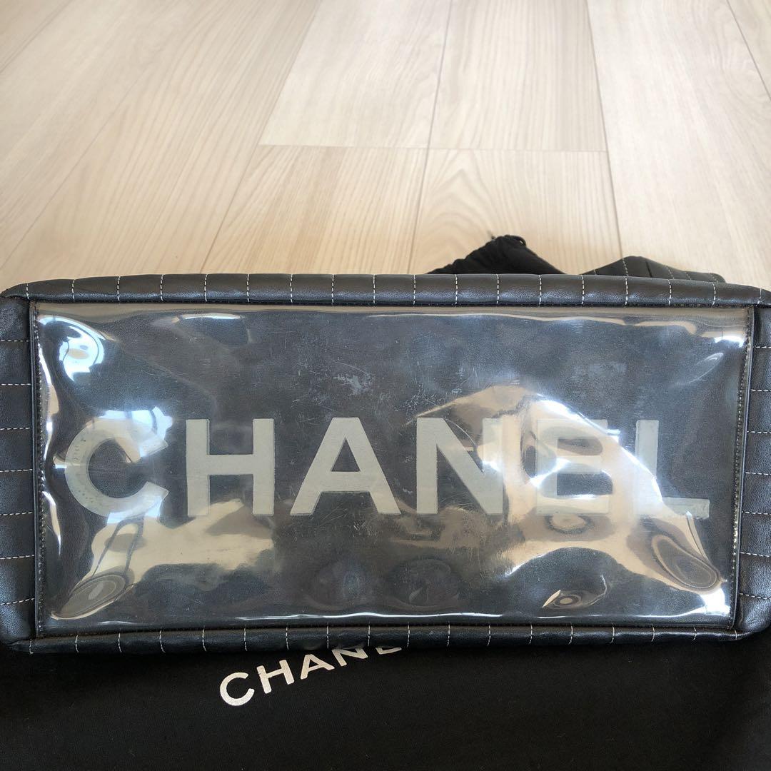 CHANELマダモアゼル本革チェーントートバッグ