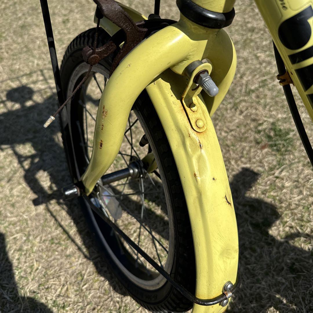 送料込み bikke 子供用 自転車 キッズ 16インチ 黄色 自転車