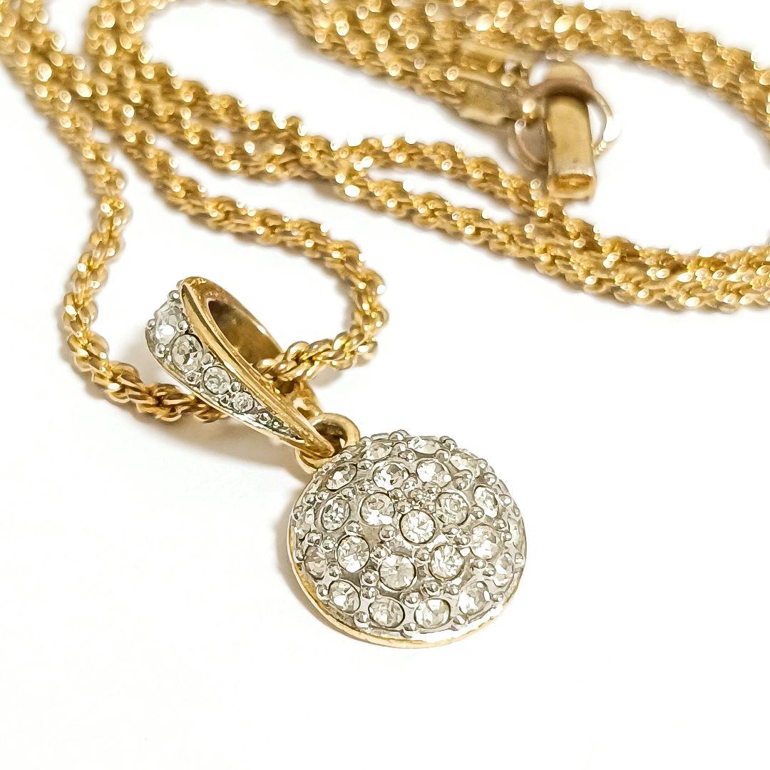Swarovski♥スワロフスキー ネックレス ヴィンテージ ゴールド パヴェ