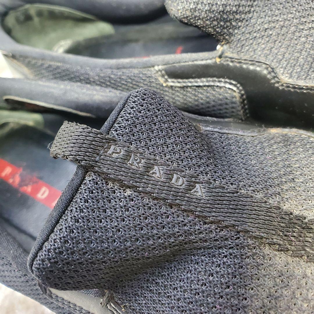 希少 美品】PRADA プラダ 総スタッズ スリッポン メンズ レザー
