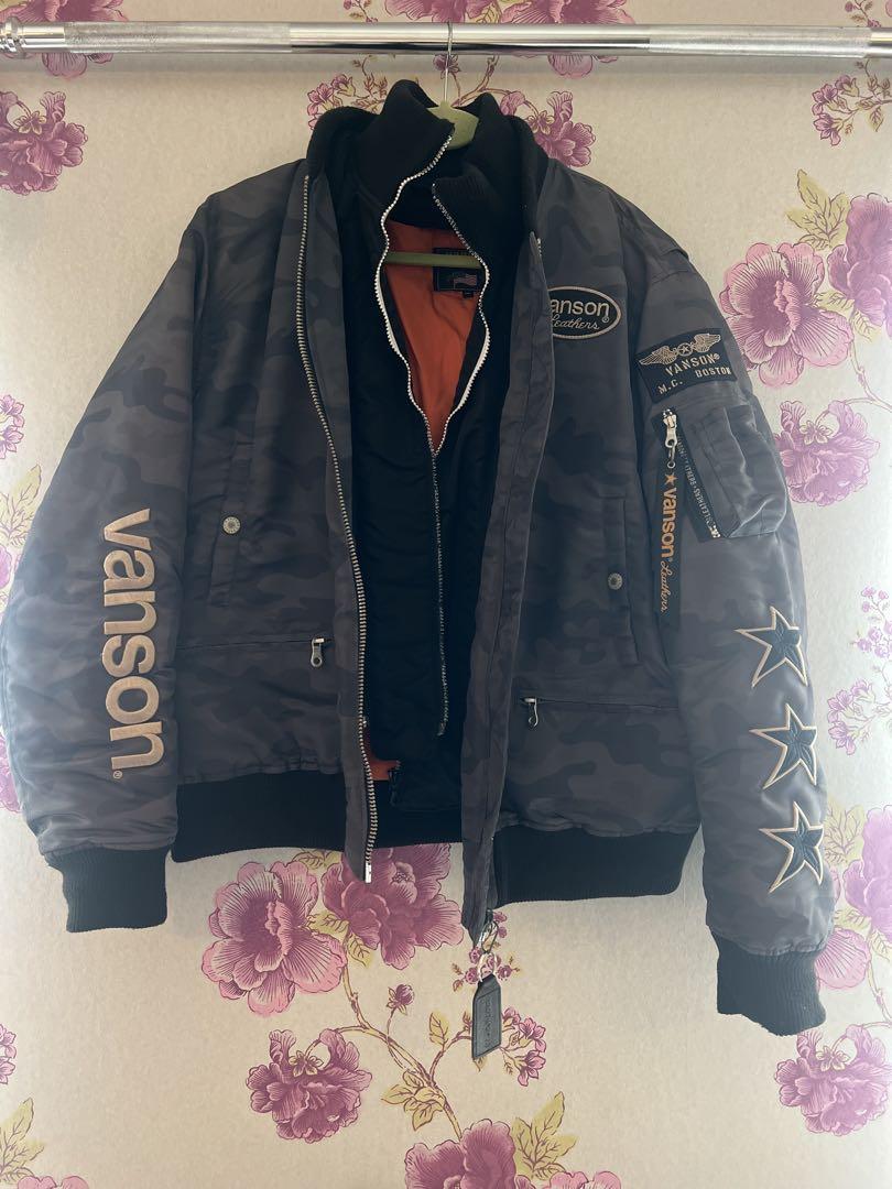 vanson カモフラ MA-1ジャケット　XXL