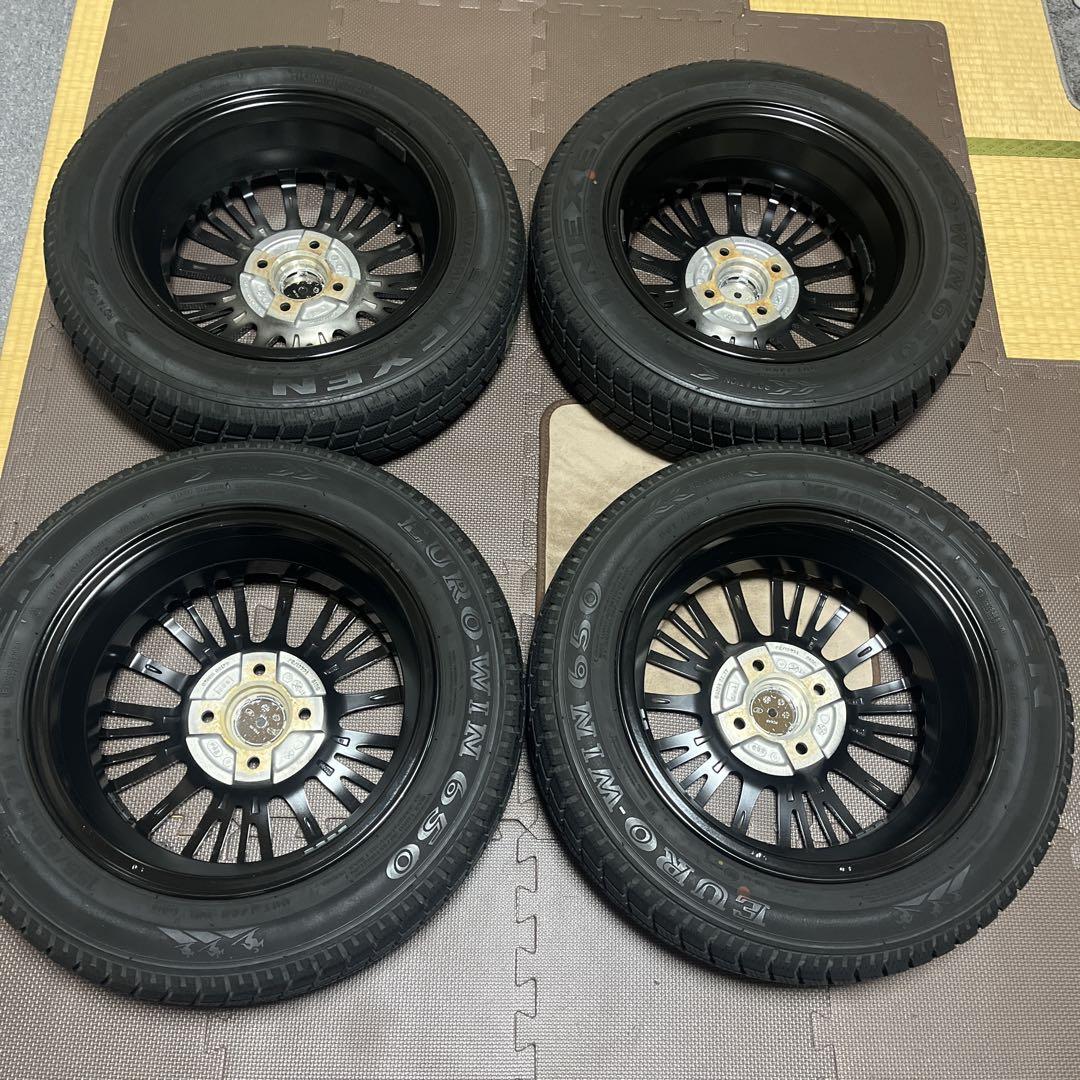 2本組2️⃣スタッドレスタイヤ 155/65R/14 アルミホイル付　2016年製 2本組1️⃣スタッドレスタイヤ 155/65R/14 アルミホイル付 2016