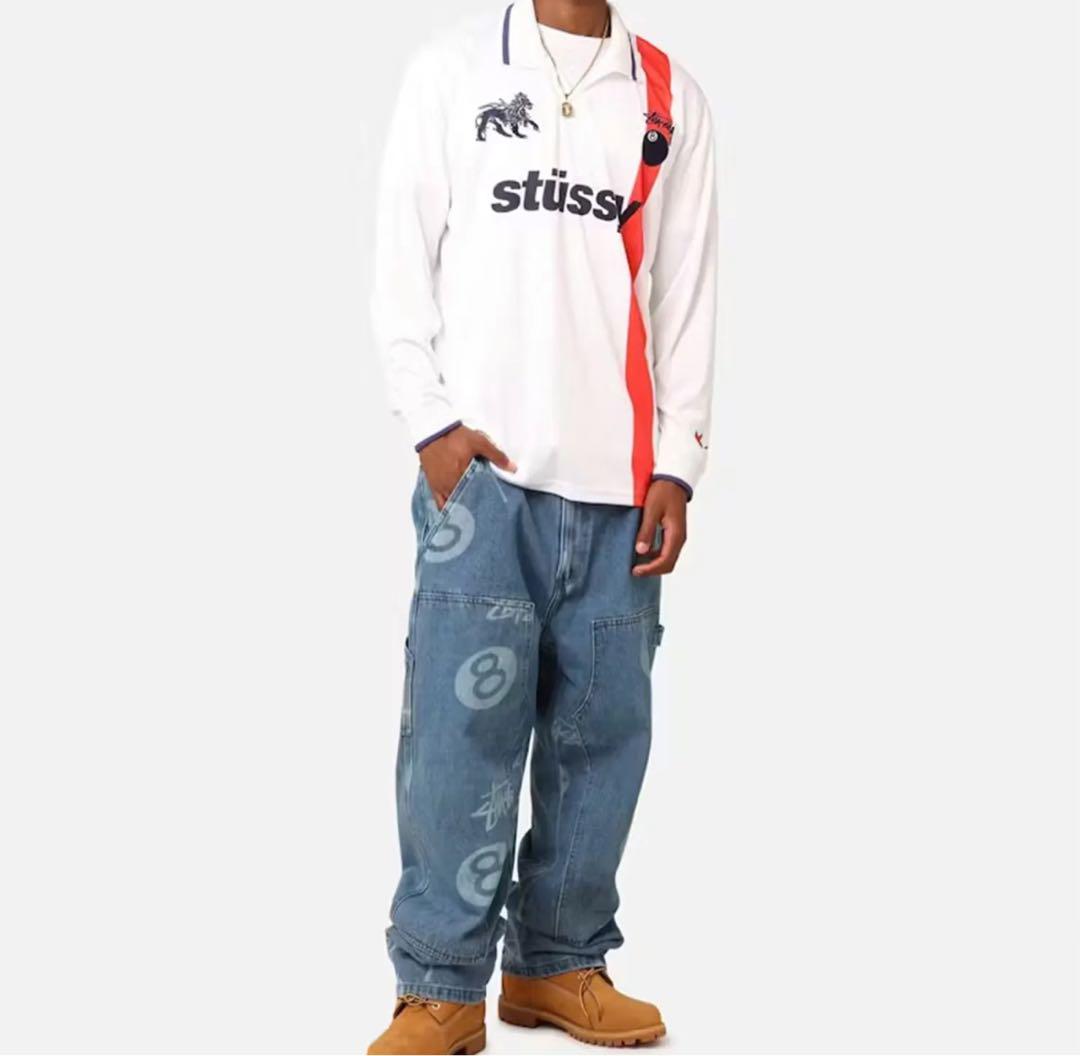 海外限定 stussy ストューシー フットボールシャツ ゲームシャツ ロンT