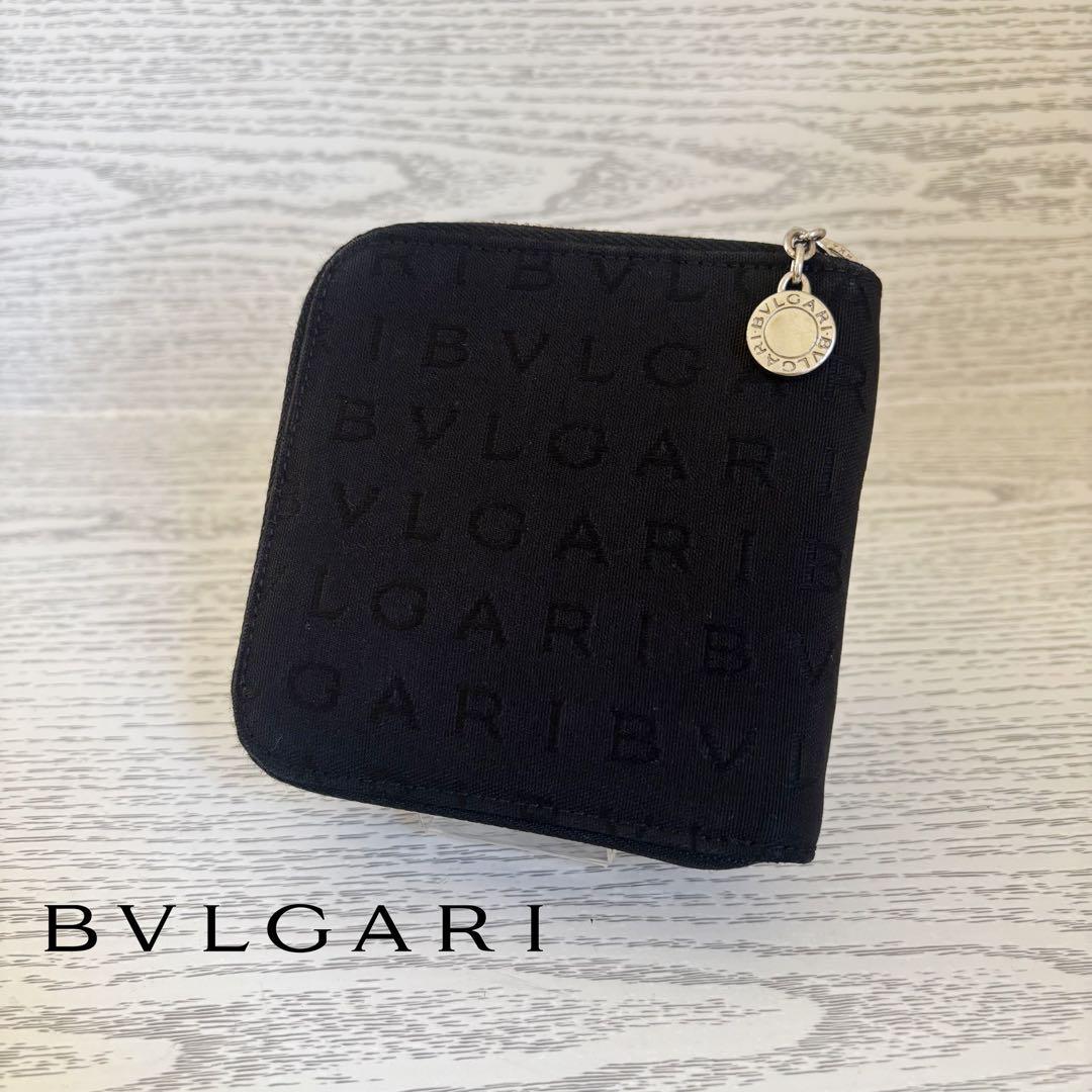 極美品　BVLGARI ブルガリ　財布　二つ折り　コンパクト　ロゴマニア　S86