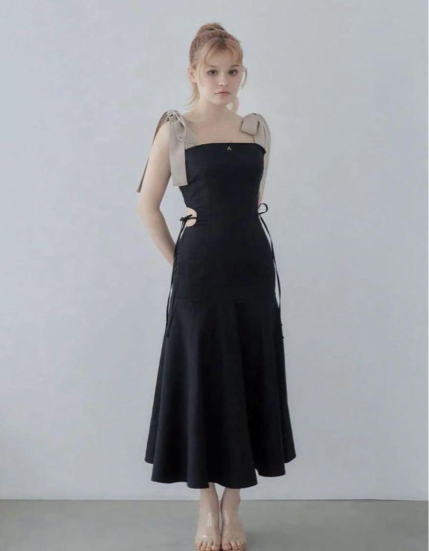 ワンピース ann ribbon dress andmary