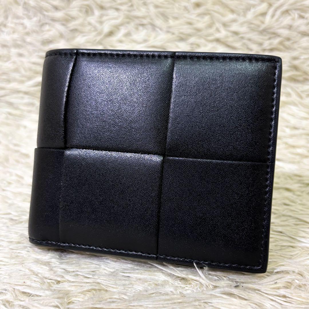 IC内蔵 級 ボッテガヴェネタ カセット 札入れ 二つ折り ブラック 黒Bottega Veneta