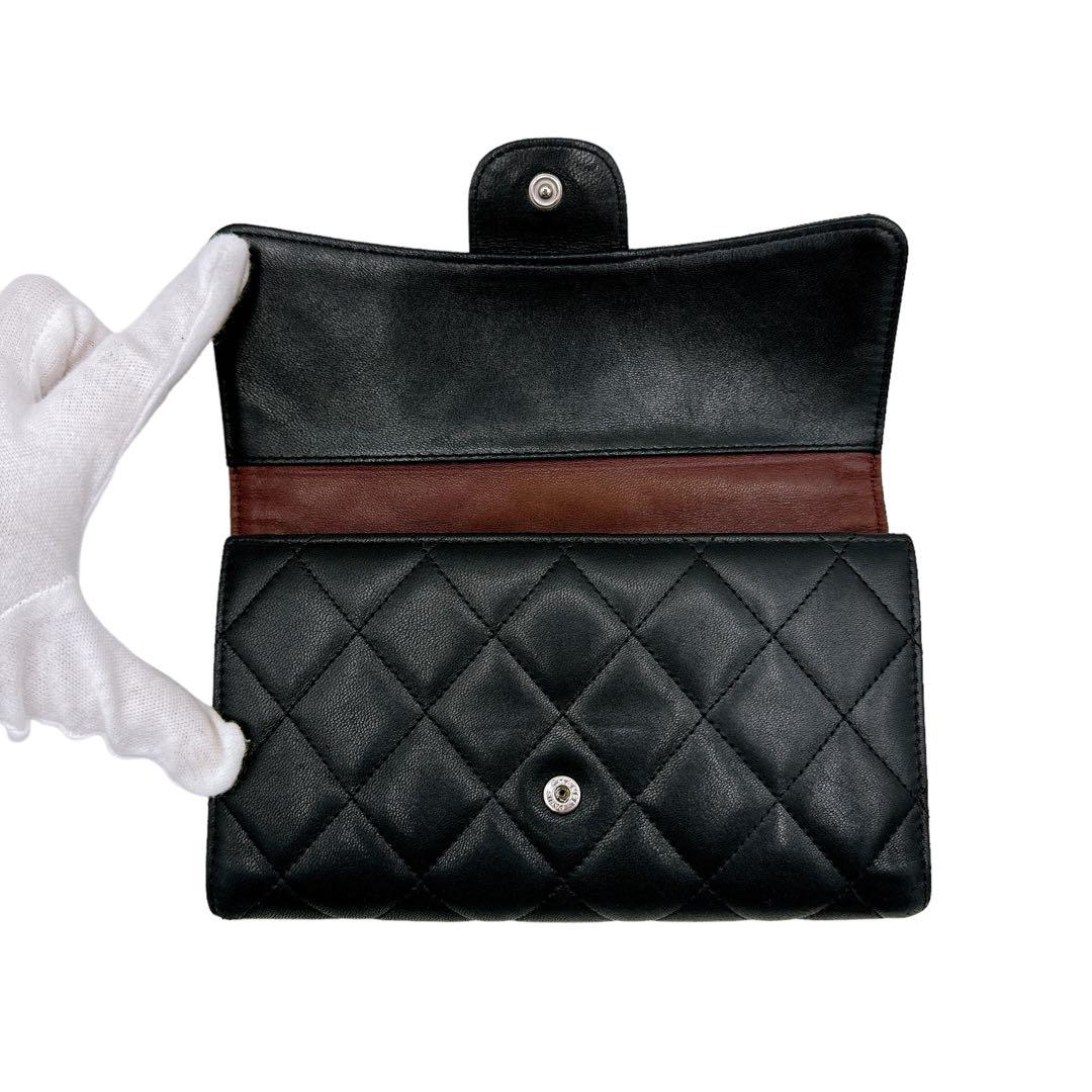 ✨️人気✨️ シャネル 折り財布 マトラッセ ココマーク シルバー金具 ラムスキン CHANEL （新品・未使用品）シャネル ココスター マトラッセ